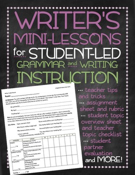 Preview of Writer's mini-lessons for student-led grammar and writing instruction