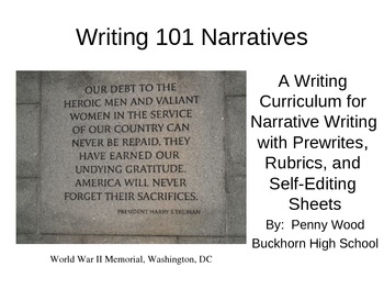 Preview of Writing 101 Narrative Writing Curriculum