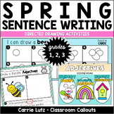 Sentence Writing 1st Grade with Spring Themed Directed Drawing