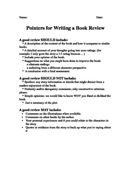 Preview of Writing A Book Review