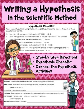 Writing A Hypothesis in the Scientific Method: Lesson, Activities