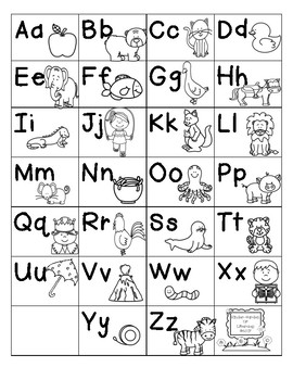 Writing-ABC Alpha Friends Anchor Chart by Kinder-Garden of Literacy