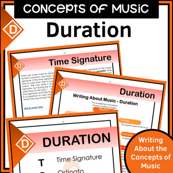 Preview of Writing About Duration in Music
