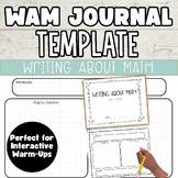 Writing About Math (WAM) Journal | Math Reflection Notebook + Editable Tabs