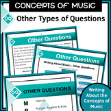 Writing About Other Types of Questions in Music
