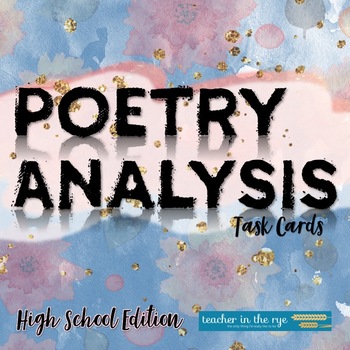 Preview of Poetry Task Cards Figurative Language Analysis Rhyme Sound and More