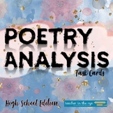 Poetry Task Cards Figurative Language Analysis Rhyme Sound