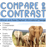 Compare and Contrast Writing: African and Asian Elephants