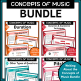 Writing About the Concepts of Music Bundle