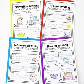 Writing Activities Bundle | Interactive Notebooks Graphic Organizers ...