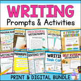 Writing Prompts & Activities - Procedural, Opinion, Narrat
