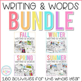 Writing Activities & Word Work Bundle - Spring, Fall, Wint