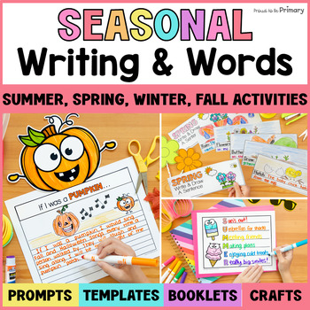 Preview of Writing Activities & Word Work Bundle - Spring, Fall, Winter, Summer