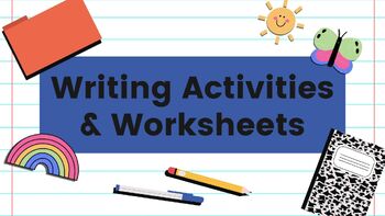Writing Activities and Worksheets by Ms Vs Teaching Tools | TPT