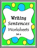 Writing Sentences Worksheets - Set 4