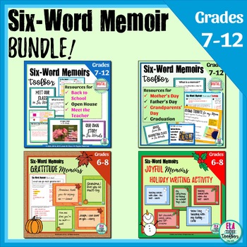 Preview of Writing Activities for Middle School: Six-Word Memoir Bundle!