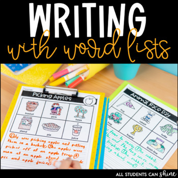 Preview of Writing Activities with Vocabulary Words | Kindergarten & Grade 1
