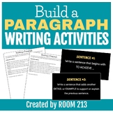Paragraph Writing Activities - mentor texts and options fo