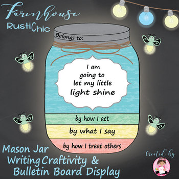 Preview of Writing Activity Farmhouse Classroom Mason Jars