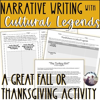 Preview of Writing Activity Lesson with Cultural Myths Great at the Holidays, Thanksgiving