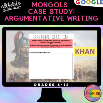 Preview of Writing Activity Mongols