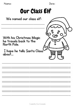 Preview of Writing Activity- Our Class Elf