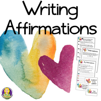Preview of Writing Affirmations -- Positive Self Talk Lesson