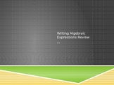 Writing Algebraic Expression Review