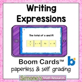 Writing Algebraic Expressions Digital Interactive Boom Cards