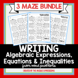 Writing Algebraic Expressions, Equations & Inequalities fr