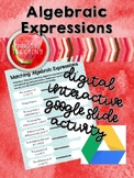 Writing Algebraic Expressions Google Slide Digital Activity