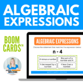 Writing Algebraic Expressions Boom Cards™ Digital Activity
