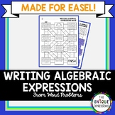 Writing Algebraic Expressions from Word Problems Maze