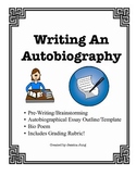 Writing An Autobiography--Includes Rubric