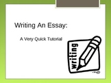 Writing An Essay - A Quick Tutorial