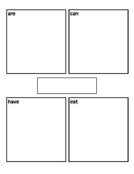 4 Square Writing Template