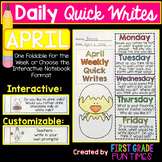 Spring Activities Writing Prompts - Quick Writes for April