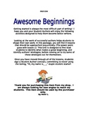 Writing Awesome Beginnings!  How do I start?