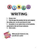 Writing BINGO Adapted with Support