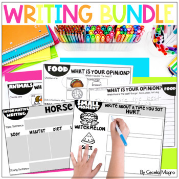Preview of Writing Units Bundle Narrative Informational Opinion Procedural Launching