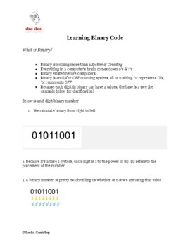 Preview of Writing Binary Code