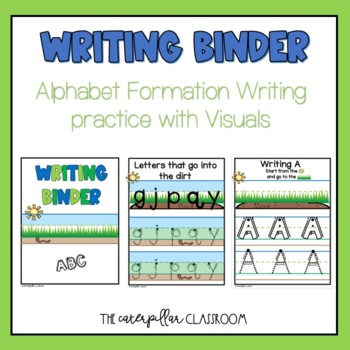 Preview of Writing Binder- Correct Formation Writing visual-Sky-Grass-Dirt Line