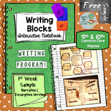 Writing Blocks Writing Program 1st Week Sample