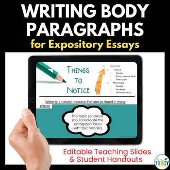 Preview of Writing Body Paragraphs from Outlines