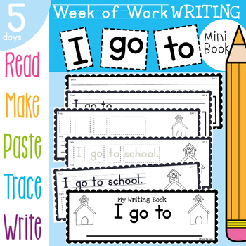 Preview of Writing Book - A Week of Writing {I go to school}