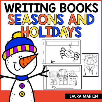 Preview of Writing Booklets Seasons Holidays - Seasonal Writing Templates with Lines 