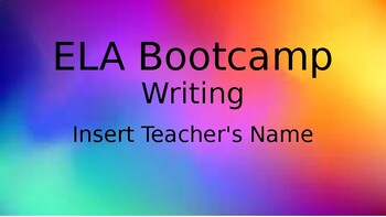 Preview of Writing Bootcamp Slideshow