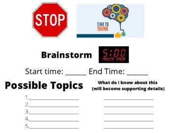 Preview of Writing/Brainstorming Graphic Organizers