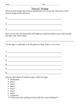 Preview of Writing Brainstorming Activities- Print & Go Worksheets