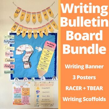 Preview of Writing Bulletin Board Bundle |Posters, Banners, Graphic Organizers